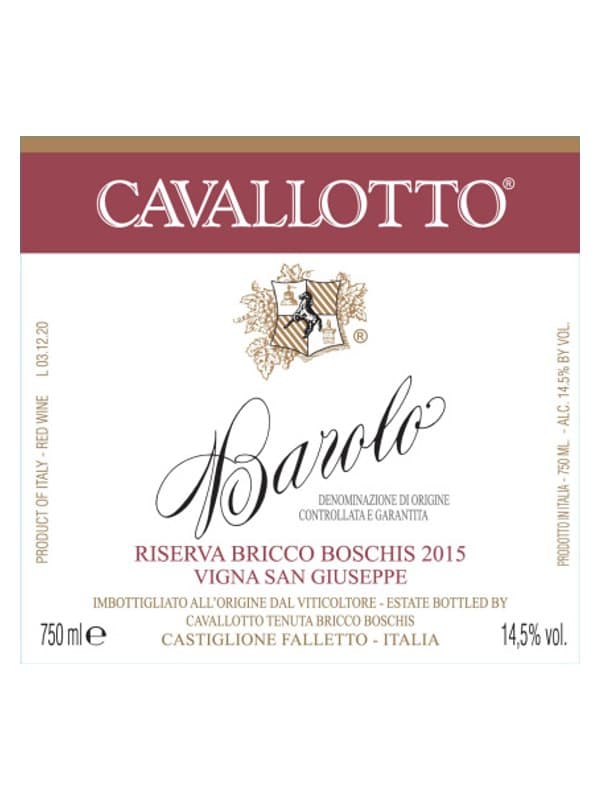 Cavallotto, Barolo, Bricco Boschis San Giuseppe Riserva
