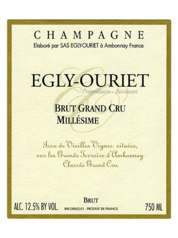 Champagne Egly-Ouriet, Millésime, Grand Cru, Ambonnay, Brut