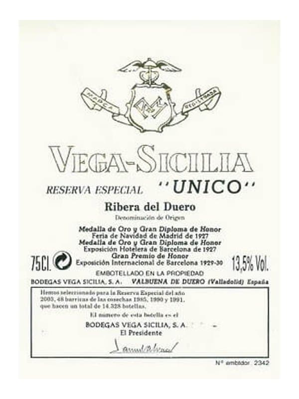 N.V. Vega Sicilia Reserva Especial (2021 Release)