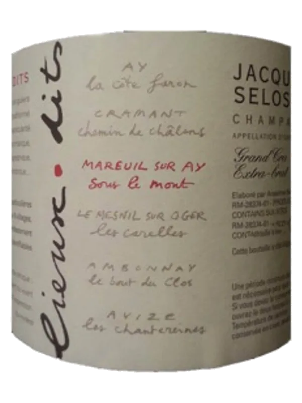 Jacques Selosse, Lieux-Dits Sous le Mont Premier Cru, Mareuil-sur-Ay