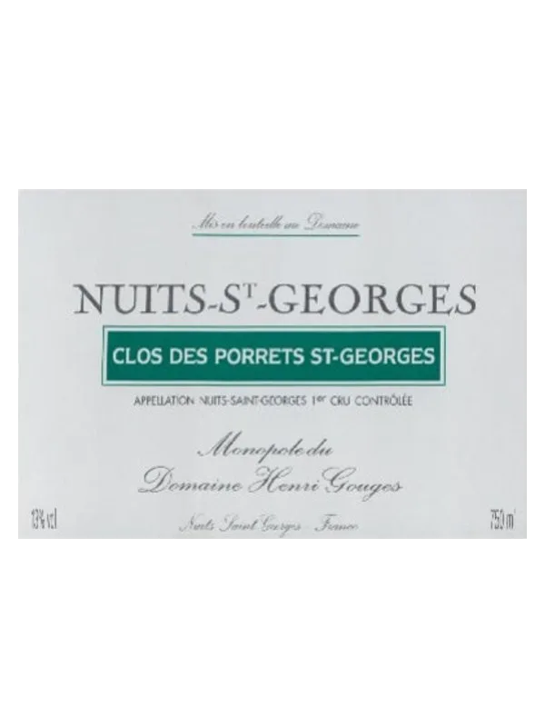 Nuits St Georges 1er Cru Clos des Porrets