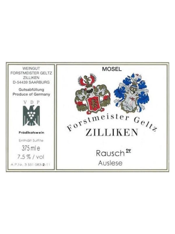 2015 Forstmeister Geltz Zilliken Saarburger Rausch Riesling Auslese