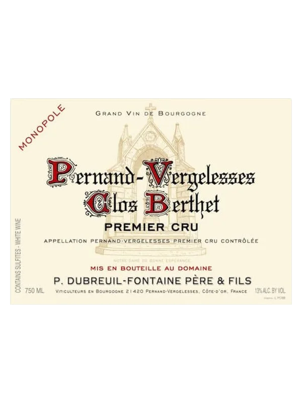 Debrueil Fontaine Pernand Vergelesses 1er Cru Clos Berthet