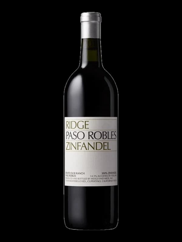 Paso Robles Zinfandel, Ridge Vineyards, Benito Dusi Ranch