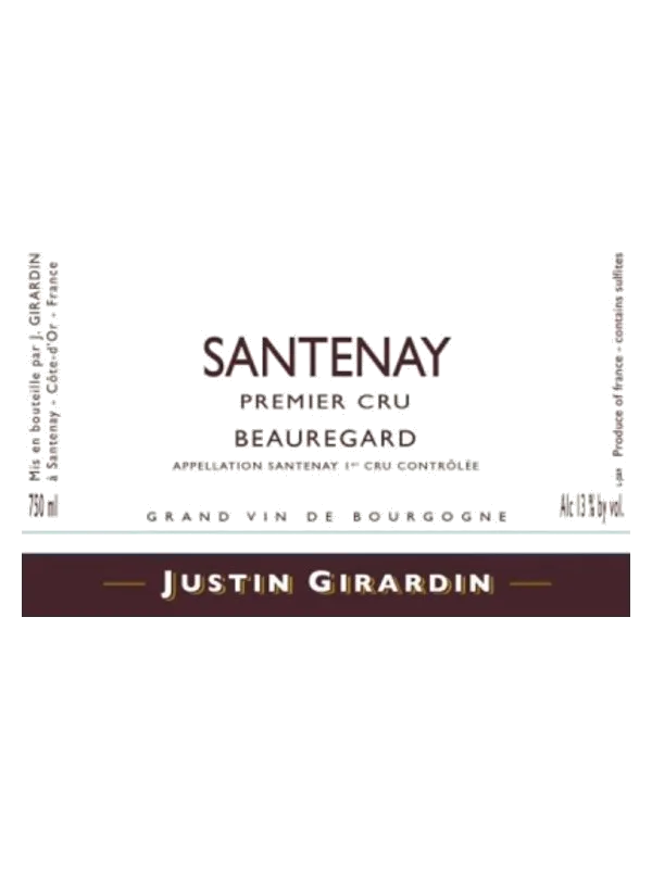 Justin Girardin Santenay 1er Cru Beauregard