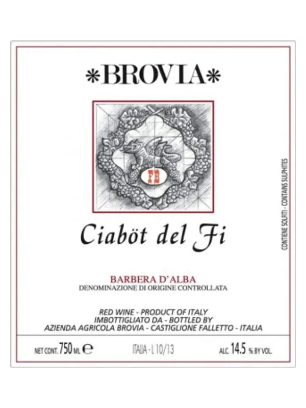 Brovia Barbera d'Alba Ciabot del Fei