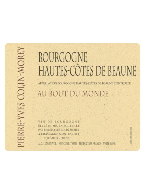 Bourgogne Hautes-Côtes de Beaune, Au Bout du Monde, Pierre-Yves Colin- Morey